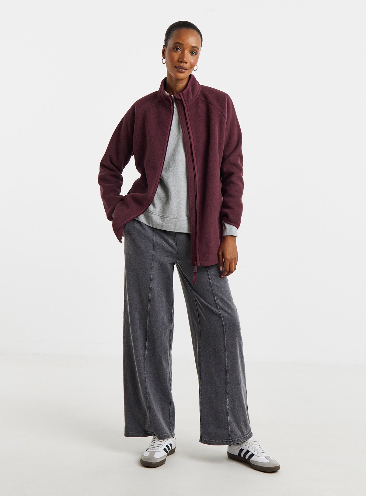 JD WILLIAMS Fleece Longline Zip Through 14 - Image 4 thumbnail